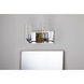 Bocage 2 Light 13 inch PC Bath Light Wall Light in Polished Chrome with Gold